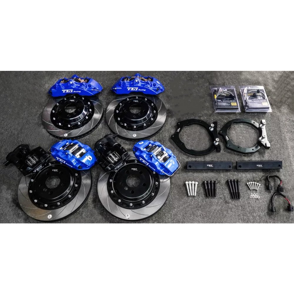 Front Rear Big Brake Caliper Kit 330x28mm Drilled Disc E-BRAKE for HONDA ACCORD CIVIC 2017-2022 R17 Wheels